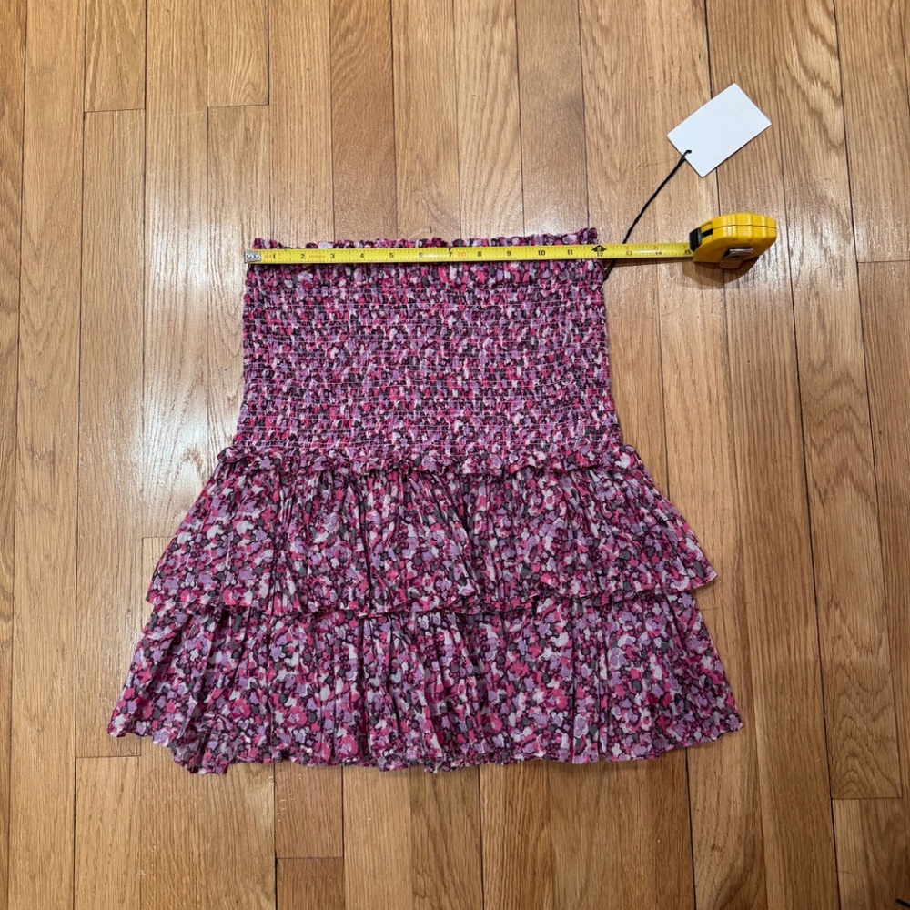Etoile Isabel Marant Naomi Floral Smocked Mini Skirt NWT Size 36 FR (US 4) - Picture 13 of 14
